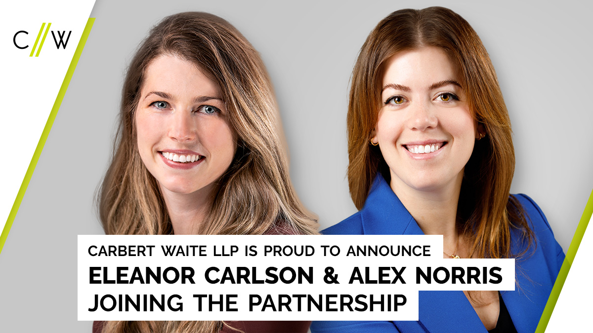 New partners Alex Norris and Eleanor Carlson